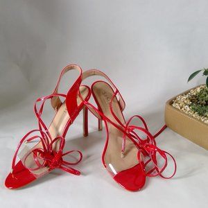 Red Strappy Heels